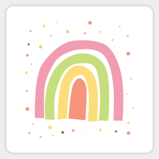 Soft colors rainbow Sticker